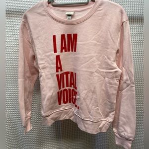 LIKE NEW LIGHT PINK GRAPHIC CREWNECK